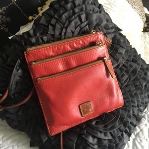 Authentic Dooney and Burke red crossbody